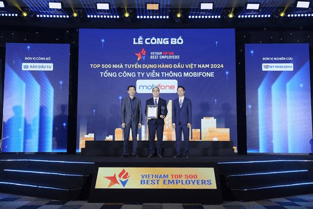 MobiFone được vinh danh Top 10 nơi làm việc tốt nhất Việt Nam 2024