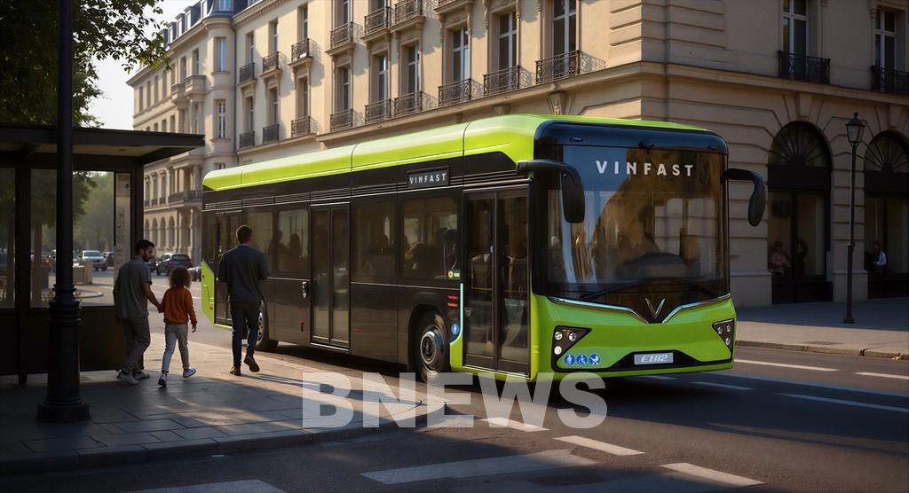 Vinfast lần đầu ra mắt quốc tế dòng xe buýt điện tại châu Âu