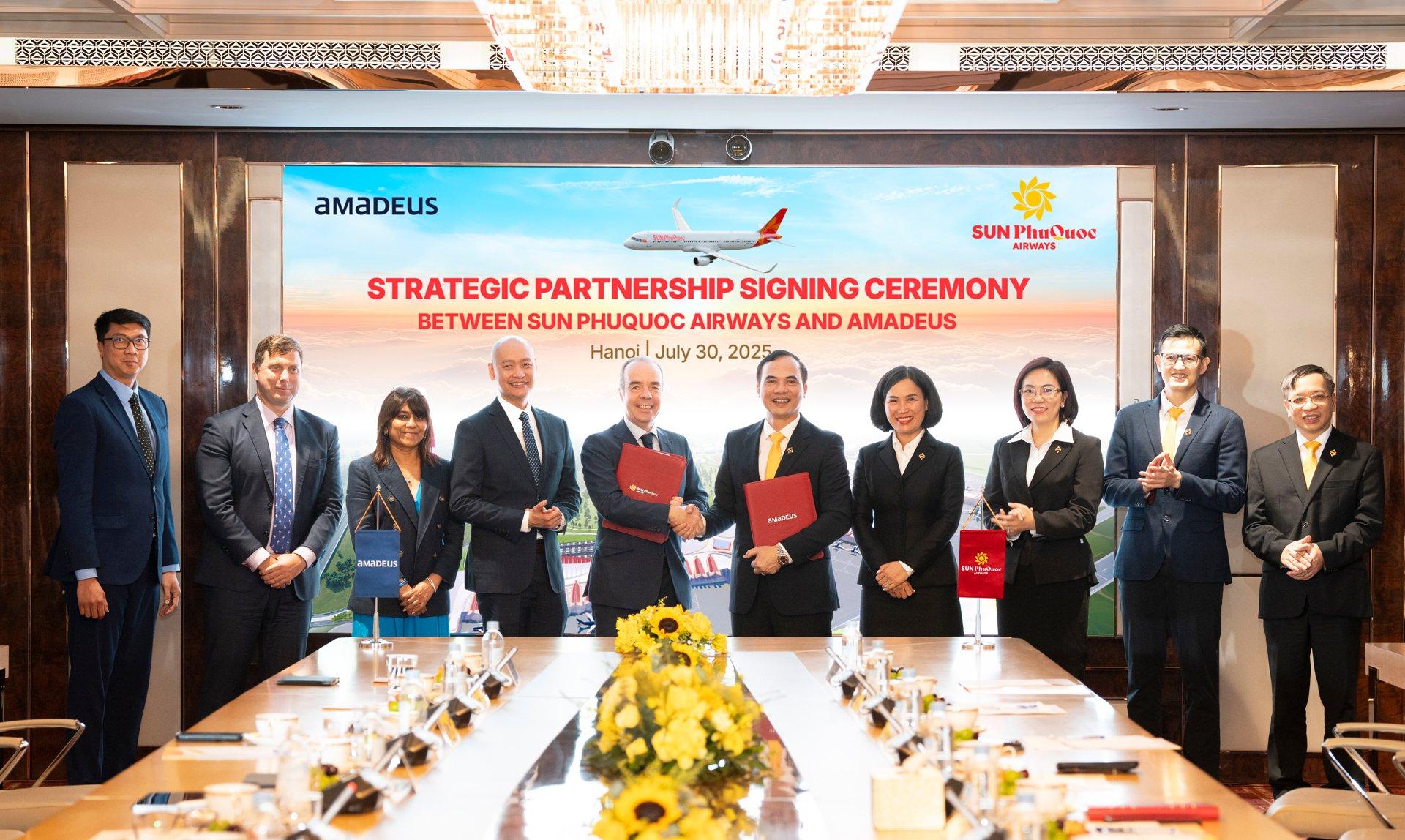 Sun PhuQuoc Airways hợp tác chiến lược với Amadeus triển khai hệ sinh thái công nghệ hàng không 5 sao