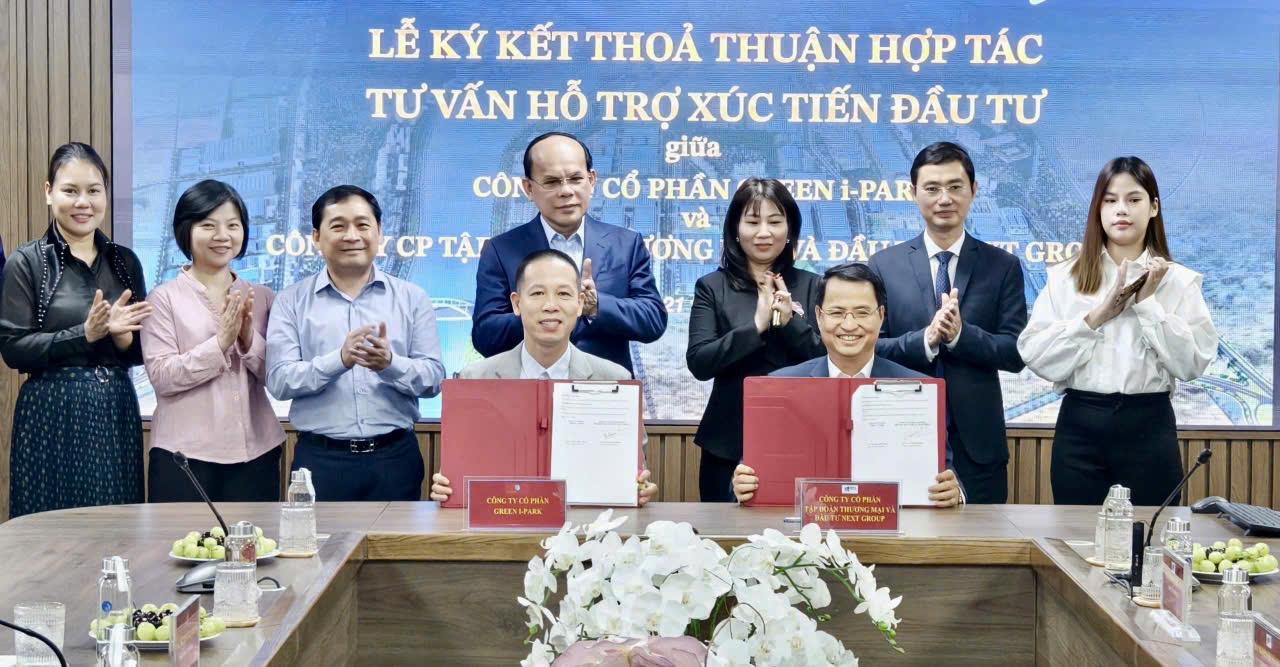 Green i-Park và Next Group ký kết hợp tác tư vấn hỗ trợ xúc tiến đầu tư