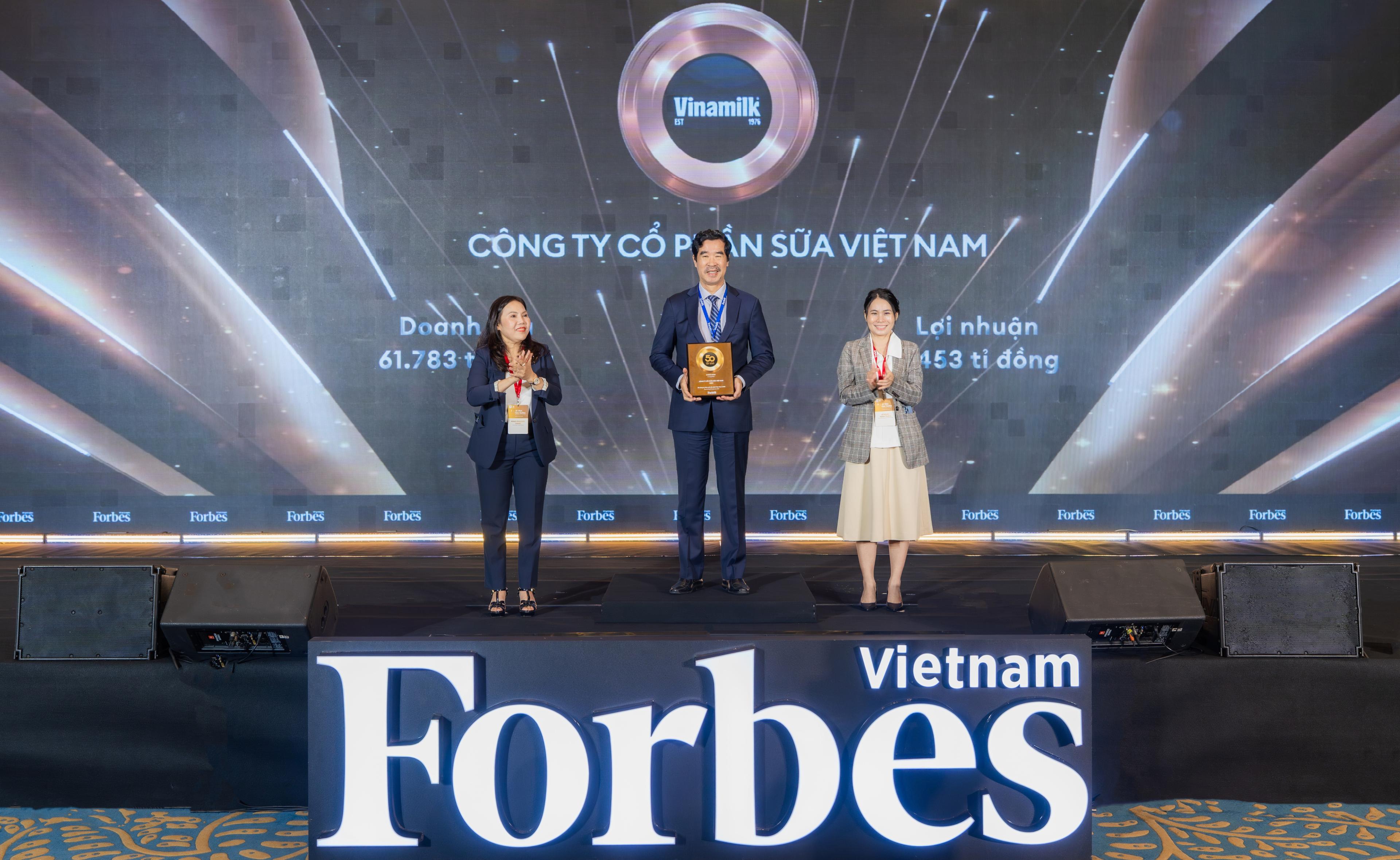Vinamilk đứng top 25 thương hiệu dẫn đầu 2025 của Forbes Việt Nam